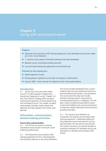 Cancer Reform Strategy - First Annual Report - Merseyside ...