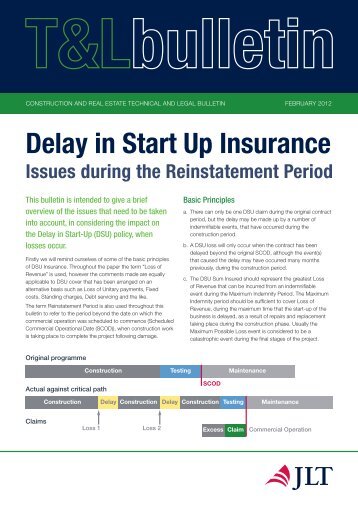 Delay in Start Up Insurance - issues during the reinstatement ... - JLT