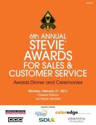 2020-SASCS10 Awards Program - the Stevie Awards