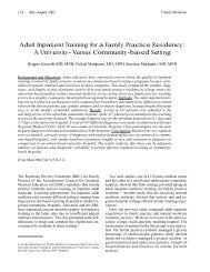 Adult Inpatient Training for a Family Practice Residency: A ... - STFM