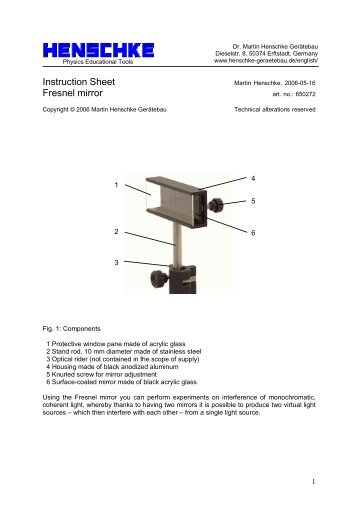 Fresnel-Mirror.pdf - Martin Henschke GerÃ¤tebau