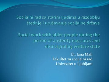 Jana Mali - Social Work with Older People - IUC