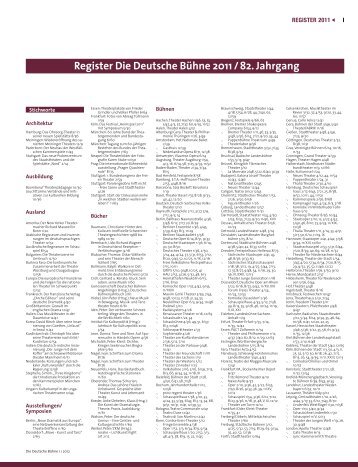 DDB_Register_2011 - Die Deutsche Bühne