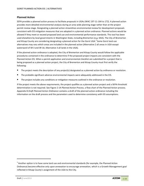 Volume 2: Draft Gorst Planned Action Environmental Impact Statement