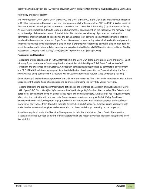 Volume 2: Draft Gorst Planned Action Environmental Impact Statement