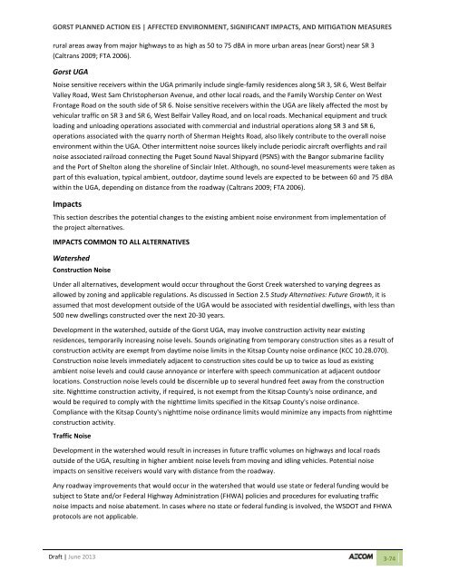 Volume 2: Draft Gorst Planned Action Environmental Impact Statement