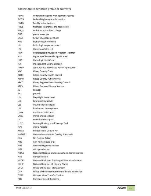 Volume 2: Draft Gorst Planned Action Environmental Impact Statement