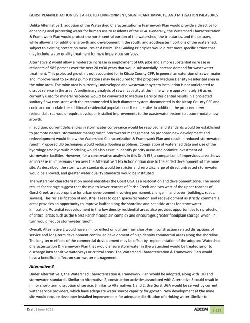 Volume 2: Draft Gorst Planned Action Environmental Impact Statement