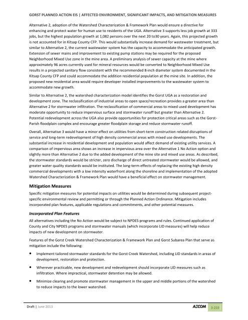 Volume 2: Draft Gorst Planned Action Environmental Impact Statement