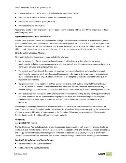 Volume 2: Draft Gorst Planned Action Environmental Impact Statement