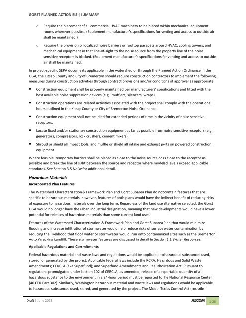 Volume 2: Draft Gorst Planned Action Environmental Impact Statement