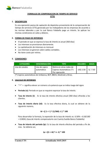 Cuenta CTS Actualizada 01.05.2013 1 ... - Banco Falabella