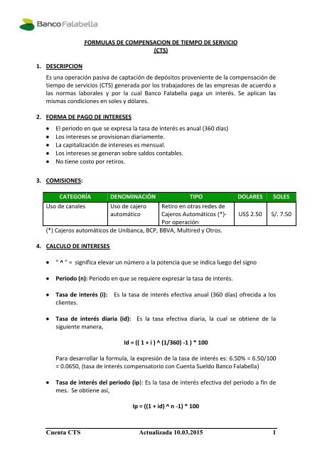 Cuenta CTS Actualizada 01.05.2013 1 ... - Banco Falabella