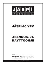 JÃƒÂ¤spi YPV 40 kÃƒÂ¤yttÃƒÂ¶ohje - Kaukora