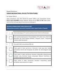 DANA MUDAHCARA (FACILITATION FUND) - TERAJU