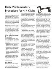 Basic Parliamentary Procedure for 4-H Clubs - UNL Extension in ...