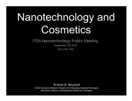 Nanotechnology and Cosmetics - Project on Emerging ...