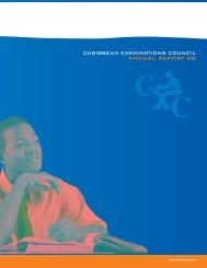 CXC Annual Report 2008 - Caribbean Examinations Council