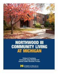 APARTMENT LIVING AT MICHIGAN - University Housing ...