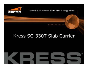 Kress SC-330T Slab Carrier - Stetter Machinery