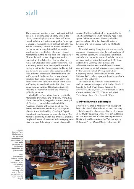 Annual Report 2001-2002 - Cambridge University Library ...