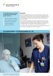 PFLEGEFACHFRAU / PFLEGEFACHMANN HF / FH - OdA Gesundheit