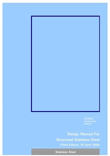 Design Manual For Structural Stainless Steel