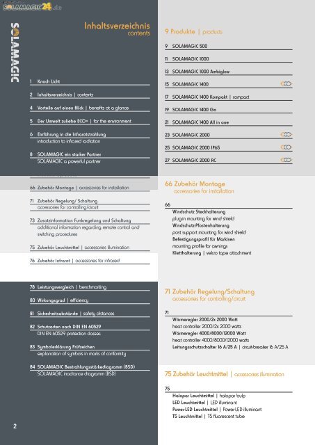 PDF-Download Katalog - Solamagic Infrarot-Heizstrahler