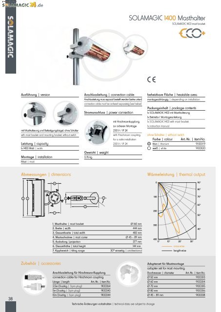 PDF-Download Katalog - Solamagic Infrarot-Heizstrahler