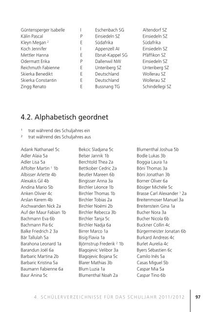 2. schul - Stiftsschule Einsiedeln