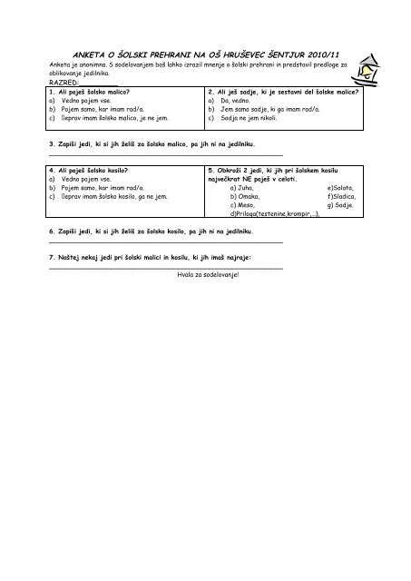 ANKETA O Å OLSKI PREHRANI-2