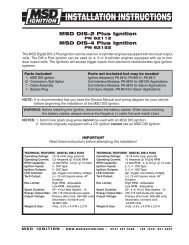 MSD DIS-2 Plus Ignition MSD DIS-4 Plus Ignition - MSD Ignition