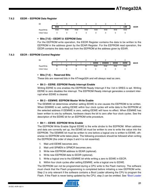 ATmega32A Datasheet - Sunrom Technologies