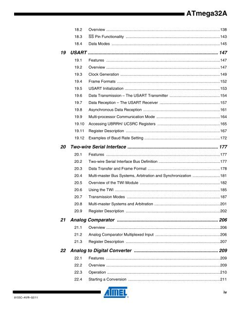 ATmega32A Datasheet - Sunrom Technologies