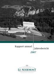 Rapport annuel Jahresbericht 2007 - Clinique le Noirmont