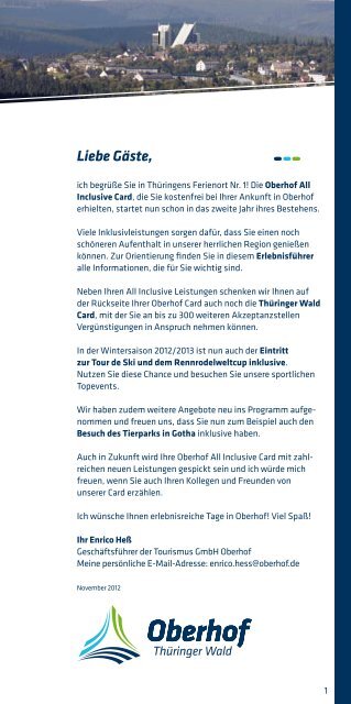 Oberhof All Inclusive Card Erlebnisführer Detailinfos downloaden