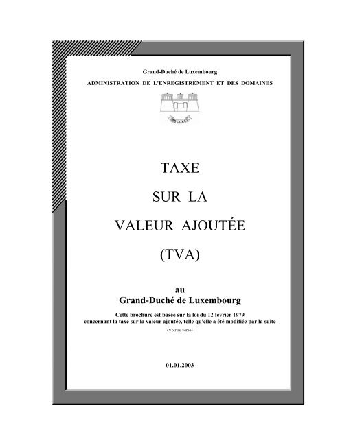 tva - Administration de l'Enregistrement et des Domaines