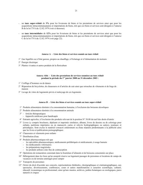 tva - Administration de l'Enregistrement et des Domaines