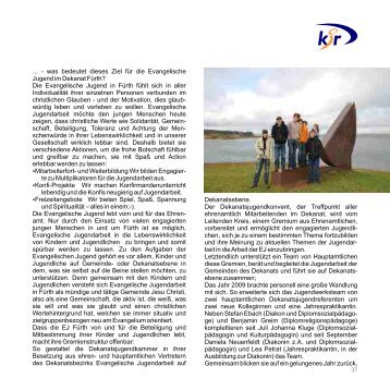Jahresbericht 2009.cdr - Jugendarbeit in Mittelfranken