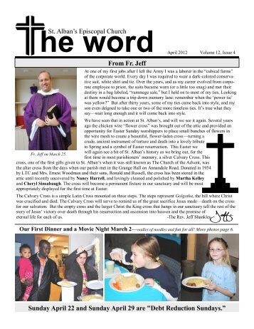 Sunday April 22 and Sunday April 29 are - St. Alban's Episcopal ...