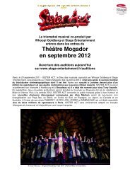 Théâtre Mogador en septembre 2012 - Stage Entertainment
