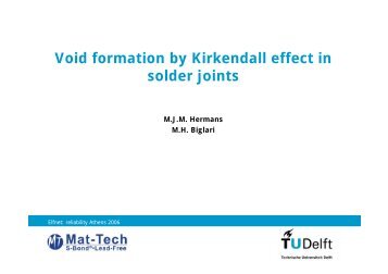 Void formation by Kirkendall effect in solder joints
