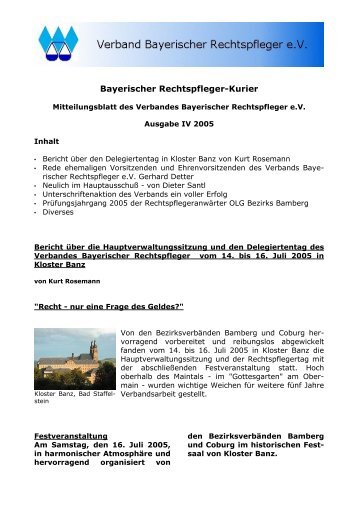 Bayerischer Rechtspfleger-Kurier - Verband Bayer. Rechtspfleger e.V.