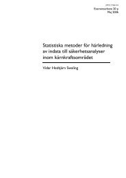 Statistiska metoder fÃ¶r hÃ¤rledning av indata till sÃ¤kerhetsanalyser ...