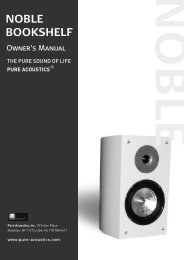 user's manual - Pure Acoustics, Inc.