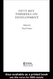 Fifty Key Thinkers on Development- David Simon.pdf - Steerweb.org