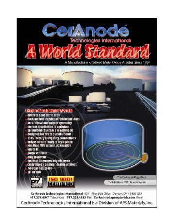 CerAnode Piggy-Back Tank System - E-MAC Corrosion Inc.