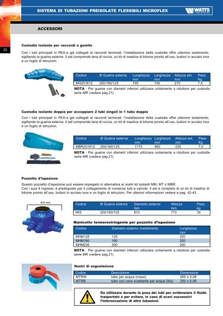 Sistema di tubazioni preisolate flessibili ... - WATTS industries