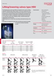 Lifting/lowering valves type HSV - Hidracomp