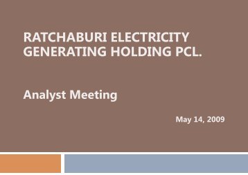 RATCHABURI ELECTRICITY GENERATING HOLDING PCL.